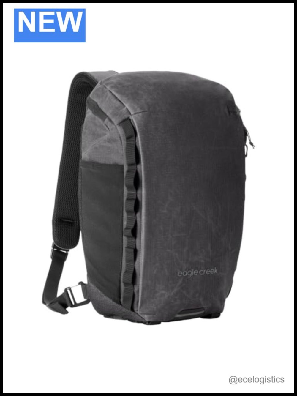 Recycled Ripstop Crossbody Sling Pack with Cushioned Back Panel
